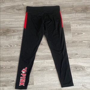 Victoria’s Secret PINK Cleveland Indians Baseball Logo Leggings